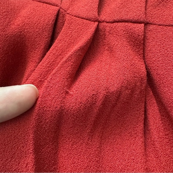 IRO Broken Open Back Relax Long Sleeve Red Mini Dress size 36/US 4 - Picture 14 of 16